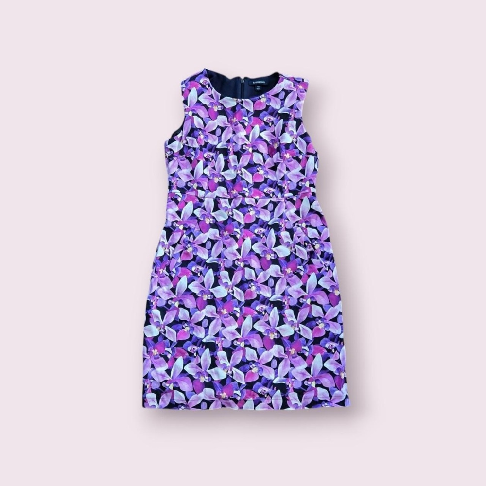 Lands end purple a line floral dress for the ultimate office girl slay, so soft